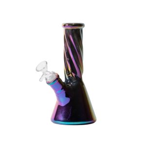 Hillside Iridescent Twisted Mini Beaker Purple