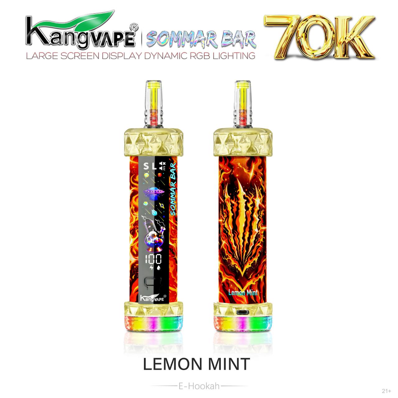 Kangvape Sommar Bar E-Hookah 70K Puff Disposable Lemon Mint