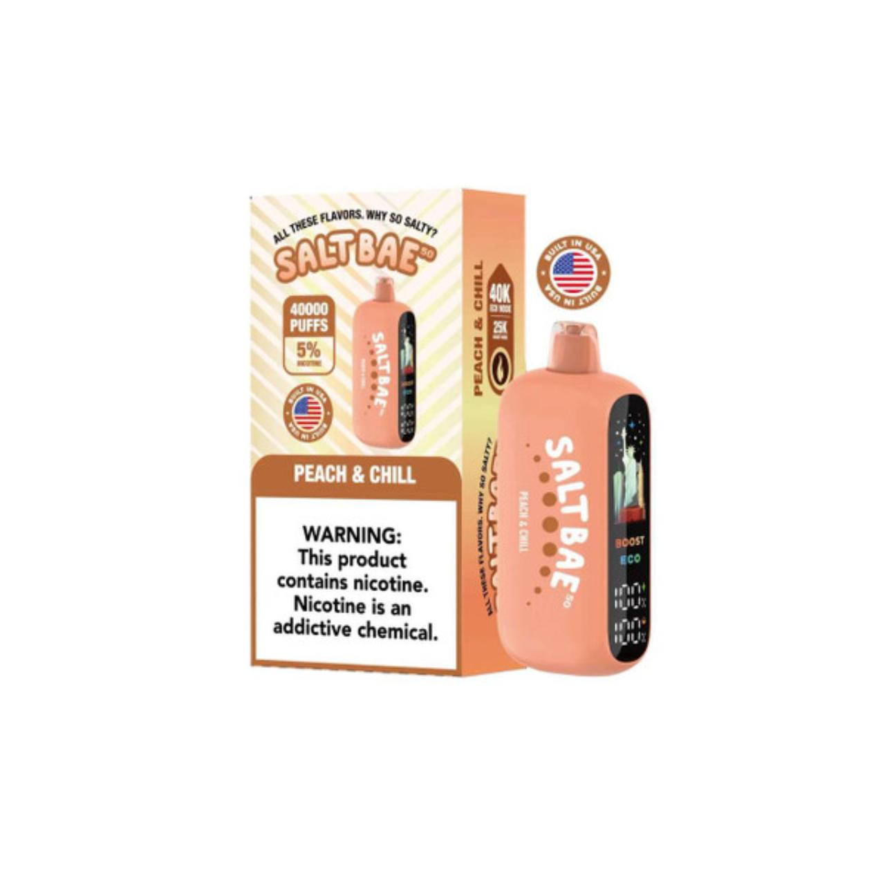 Salt Bae 50 40K Puff Disposable Peach And Chill