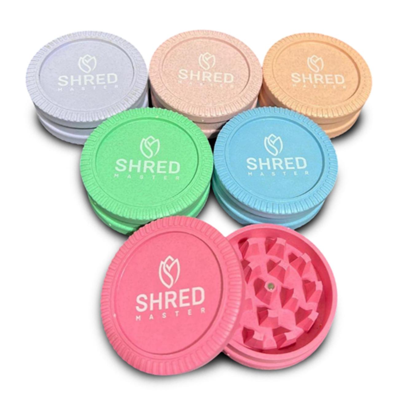 Shred Master Hemp Grinder 2Piece Magnetic Pastel Colors 12COUNT Shred Master Hemp Grinder 2Piece Magnetic Pastel Colors 12COUNT