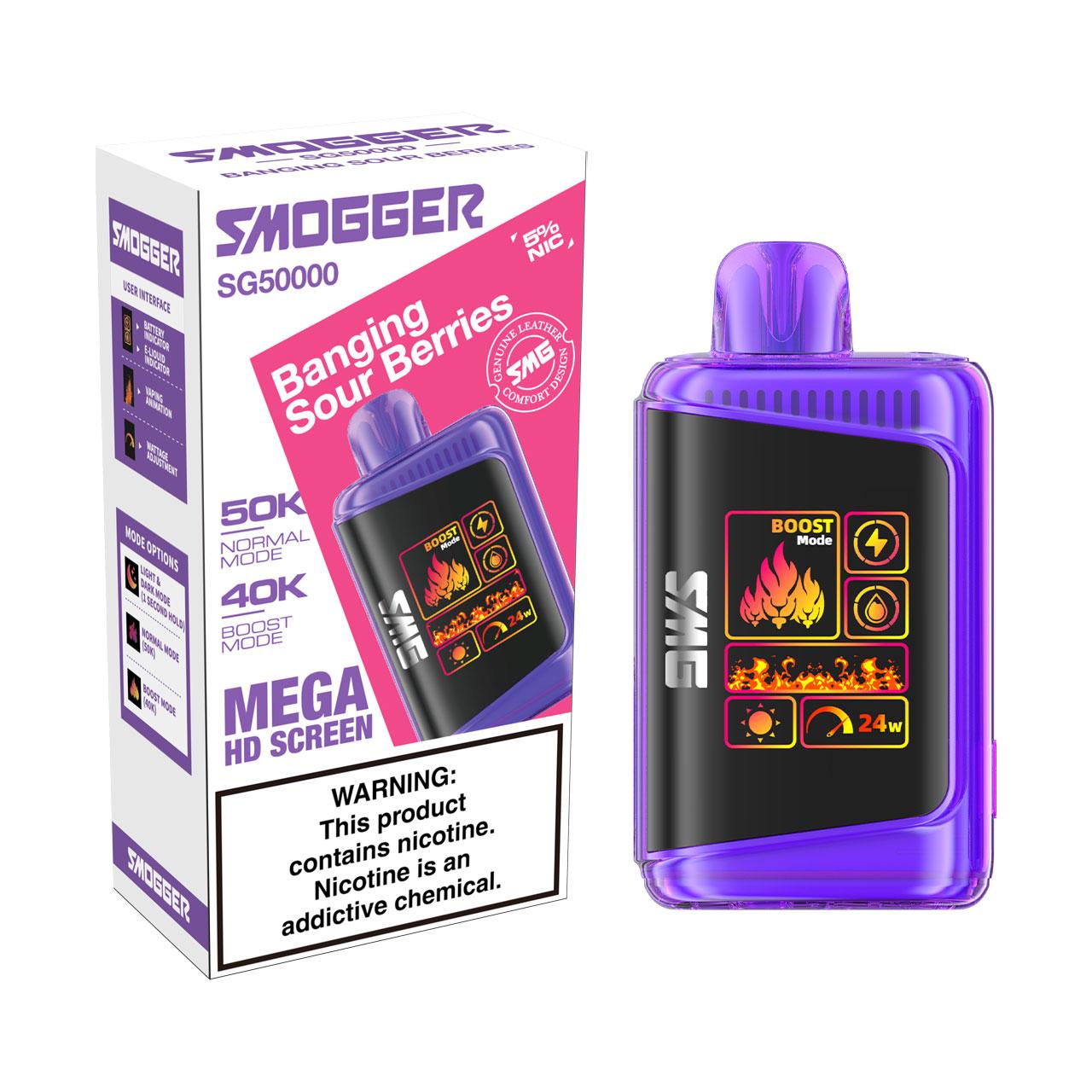 Smogger SG50000 Disposable Banguin Sour Berries