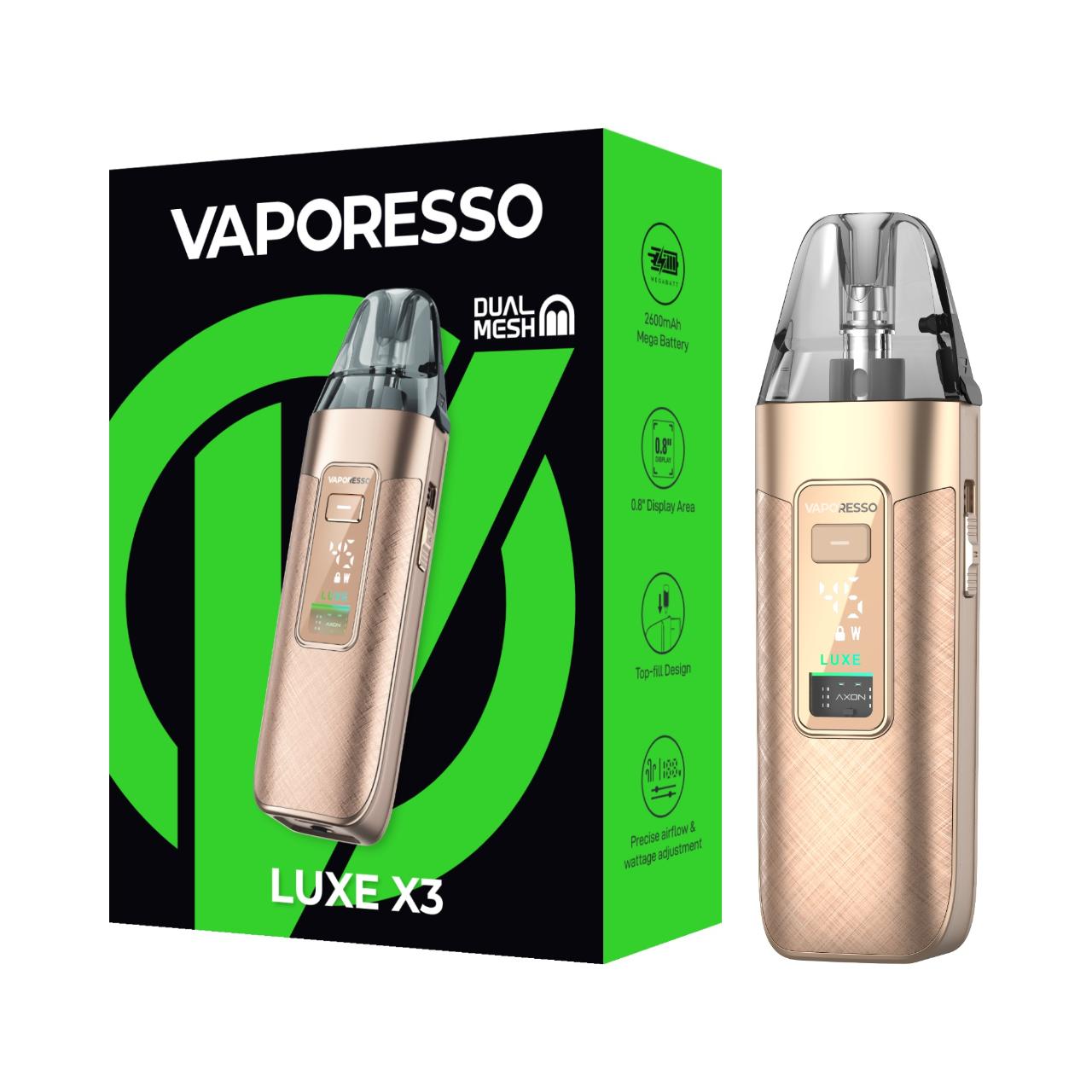 Vaporesso Luxe X3 Kit Gold Silk Vaporesso Luxe X3 Kit Gold Silk