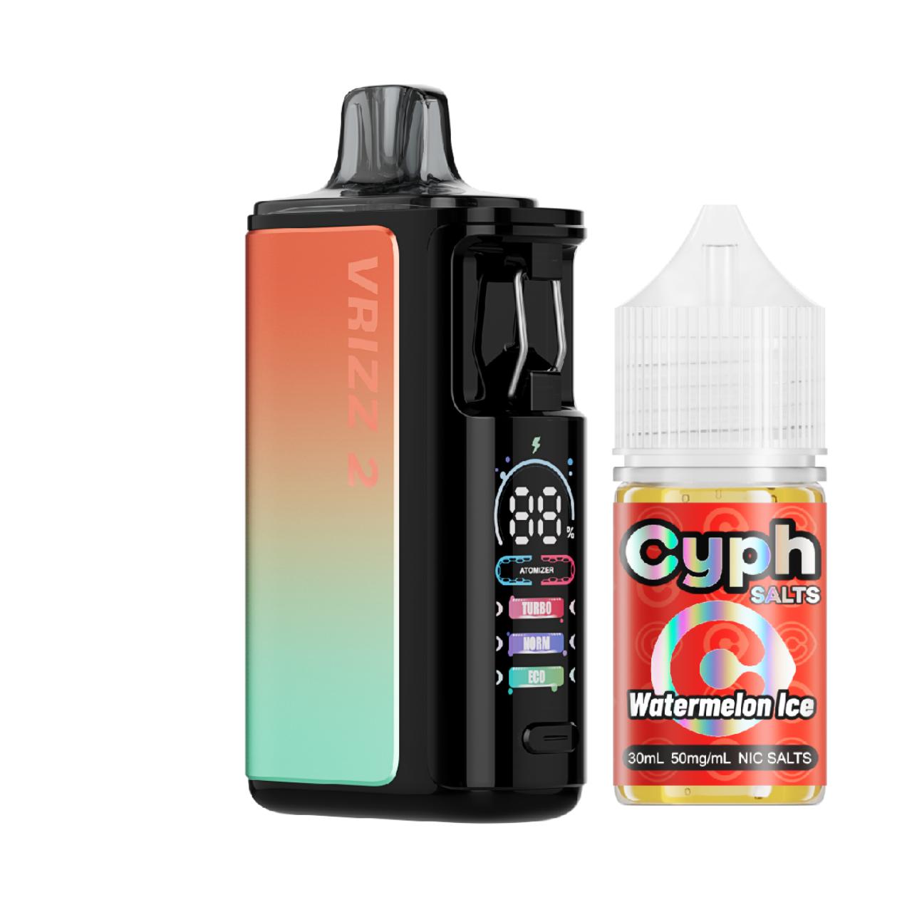VooPoo VRIZZ 2 x Cyph Starter Kit-Sunrise Green +Watermelon Ice