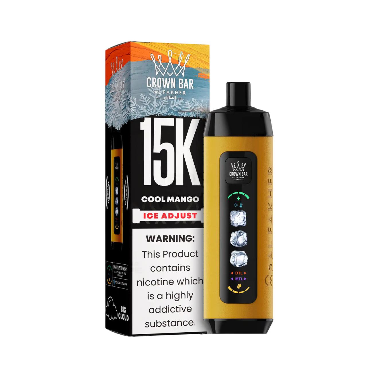 Al Fakher Crown Bar Ice Adjust Disposable 15K Puff-COOL MANGO Al Fakher Crown Bar Ice Adjust Disposable 15K Puff-COOL MANGO