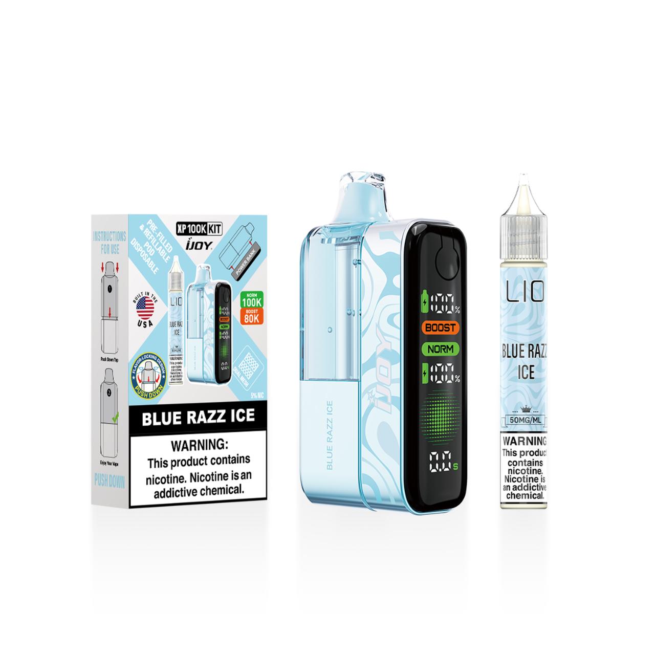 IJoy XP100K Puff Disposable Kit 15ml Bottle-Blue razz ice