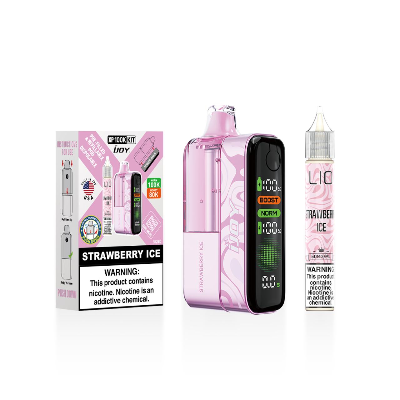 IJoy XP100K Puff Disposable Kit 15ml Bottle-Strawberry ice