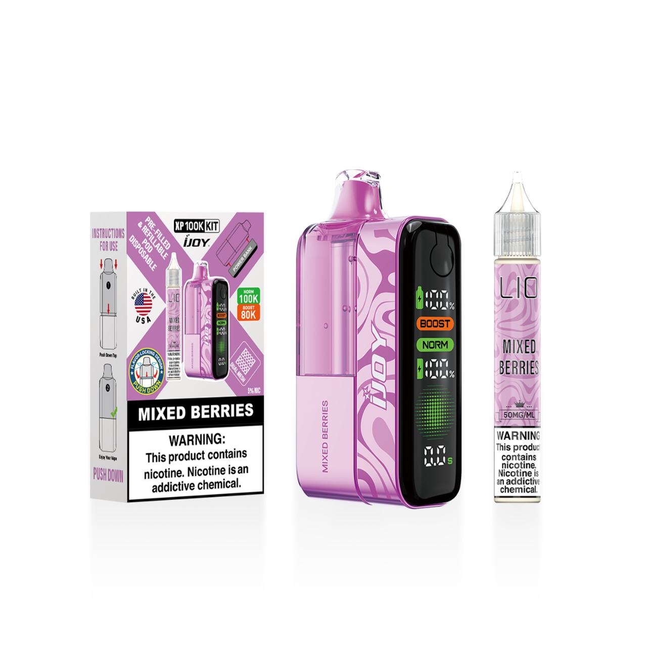 IJoy XP100K Puff Disposable Kit 15ml Bottle-mixed berries