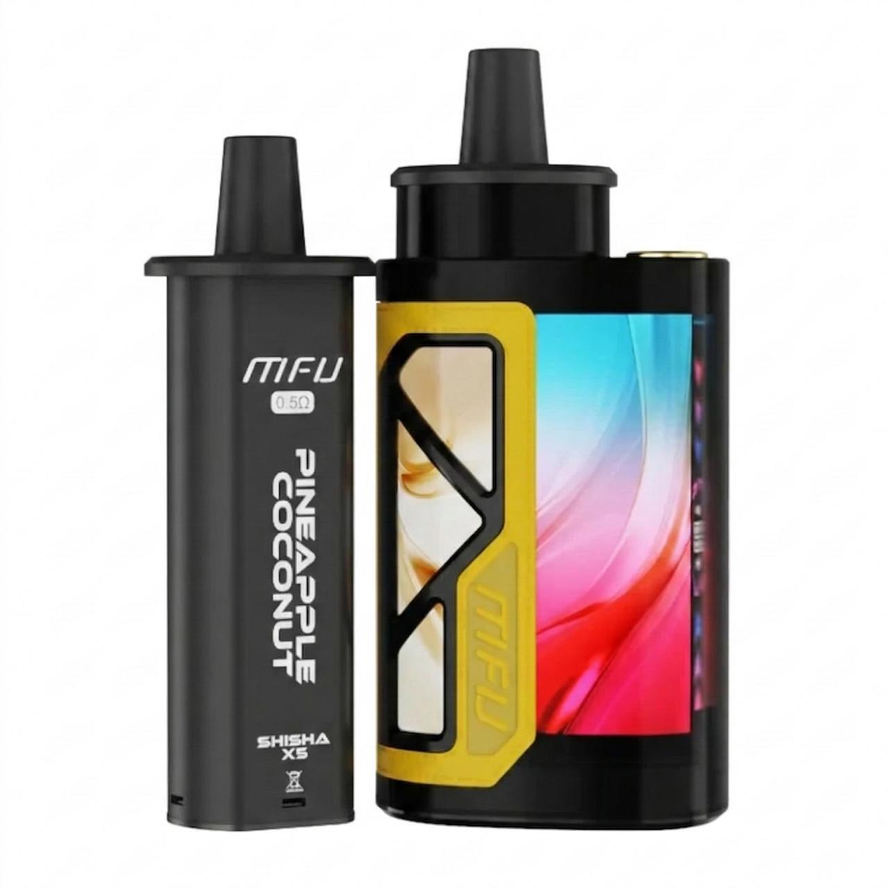 MFU SHISHA X5 Hookah 70K Puff Disposable Pineapple Coconut MFU SHISHA X5 Hookah 70K Puff Disposable Pineapple Coconut