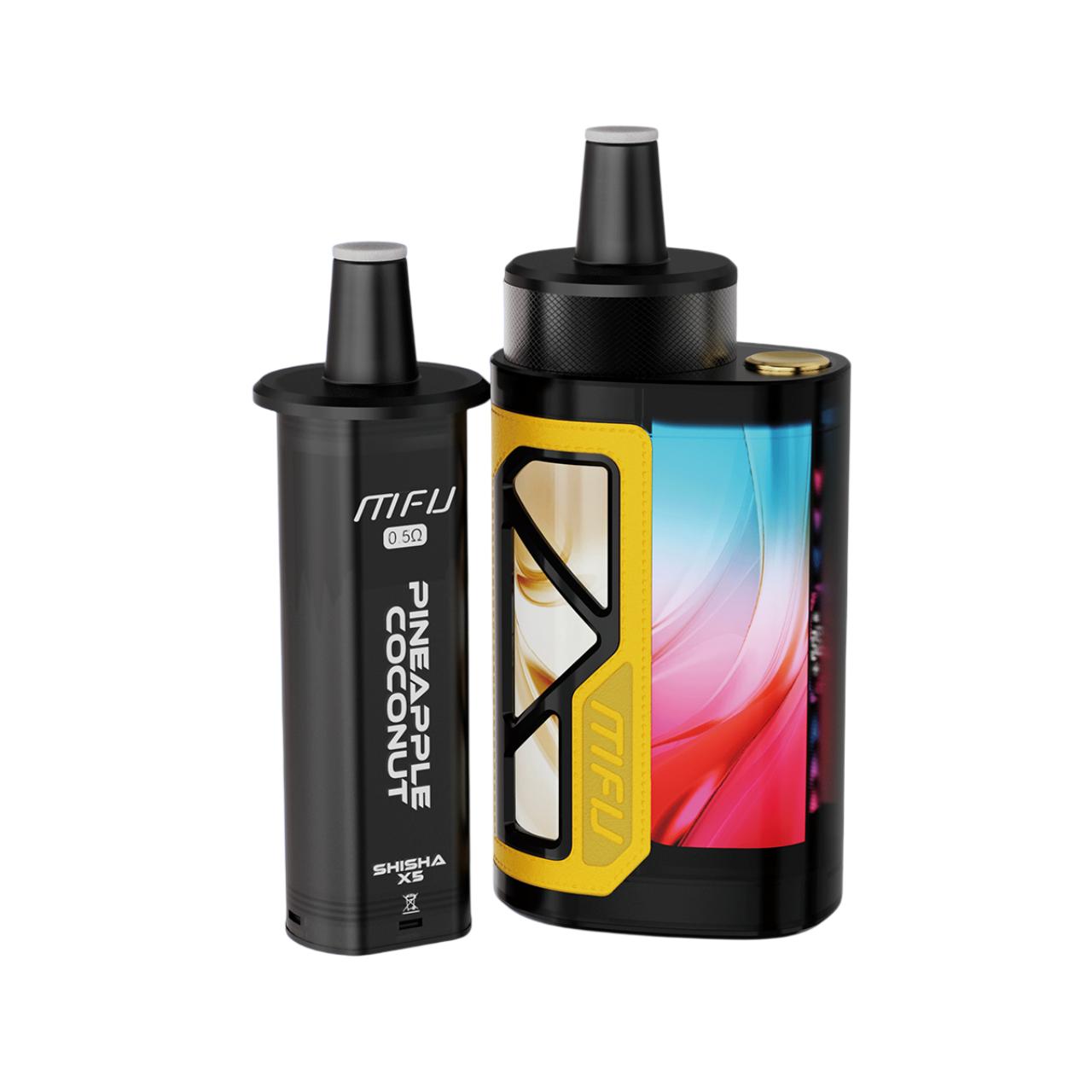 MFU SHISHA X5 Hookah 70K Puff Disposable Pineapple Coconut MFU SHISHA X5 Hookah 70K Puff Disposable Pineapple Coconut