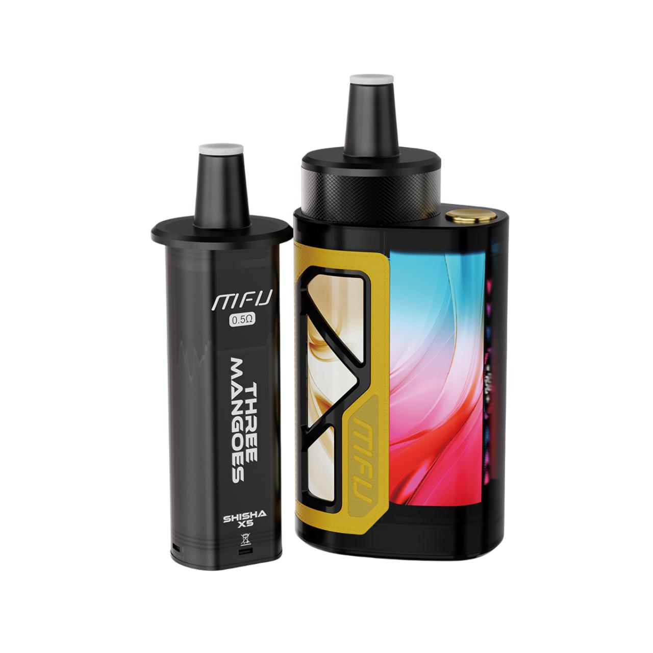 MFU SHISHA X5 Hookah 70K Puff Disposable Three Mangoes MFU SHISHA X5 Hookah 70K Puff Disposable Three Mangoes
