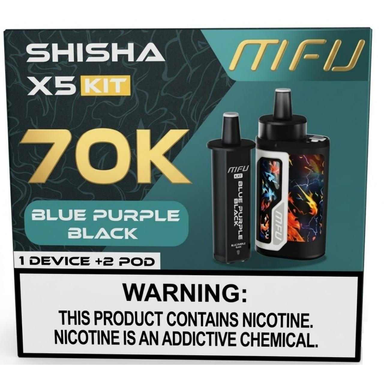 MFU_SHISHA_X5_Hookah_Disposable_70000_Puffs_Blue_Purple_Black MFU_SHISHA_X5_Hookah_Disposable_70000_Puffs_Blue_Purple_Black