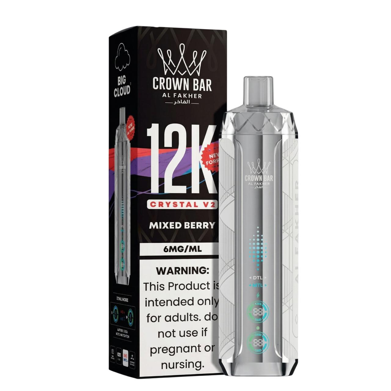 Al Fakher Crown Bar Crystal V2 12K Puff Disposable-Mixed Berry Al Fakher Crown Bar Crystal V2 12K Puff Disposable-Mixed Berry
