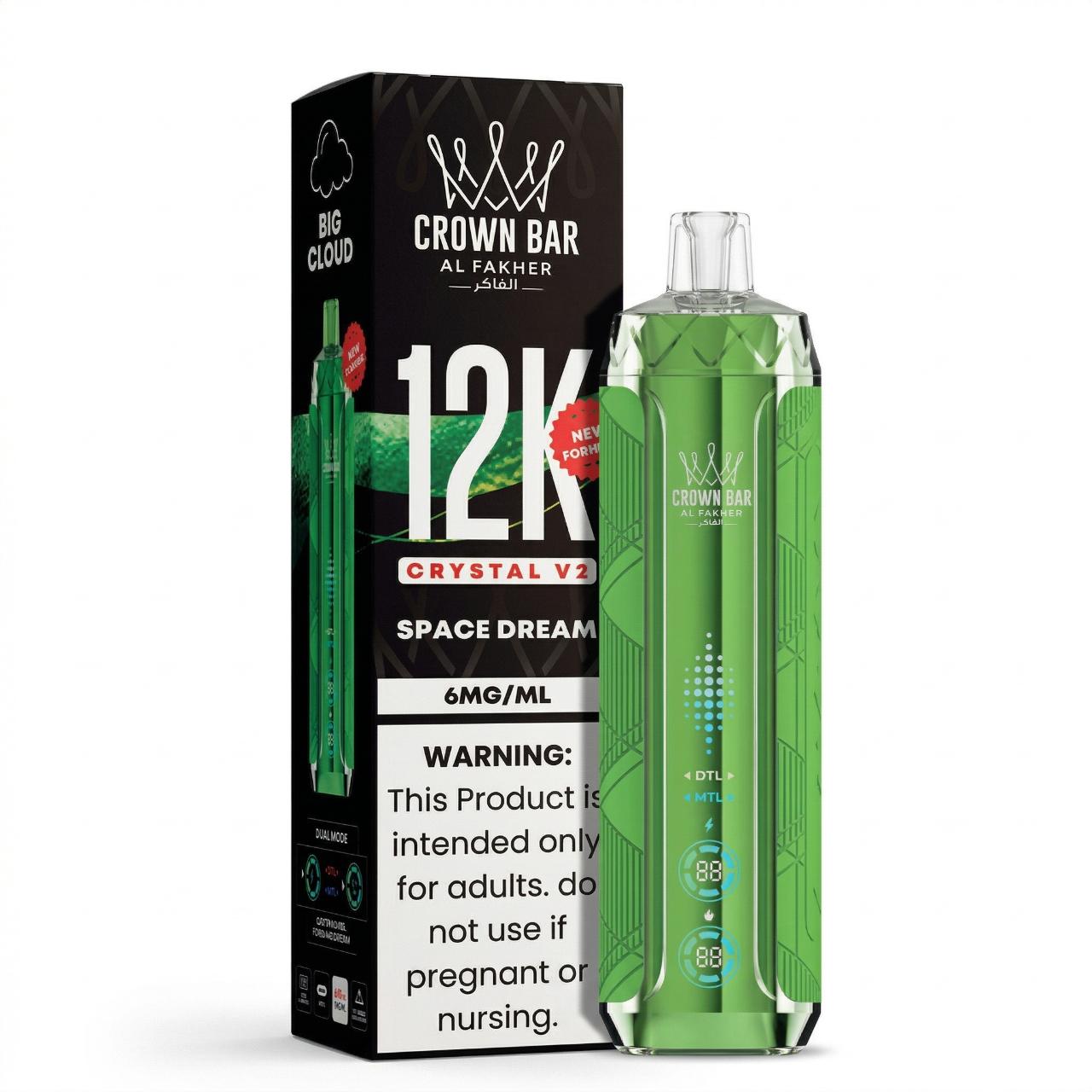 Al Fakher Crown Bar Crystal V2 12K Puff Disposable-Space Dream Al Fakher Crown Bar Crystal V2 12K Puff Disposable-Space Dream
