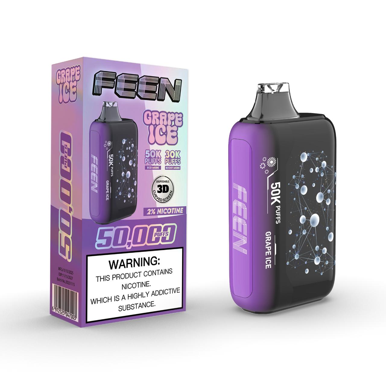 Feen 2% 50K Puff Disposable Grape ice Feen 2% 50K Puff Disposable Grape ice