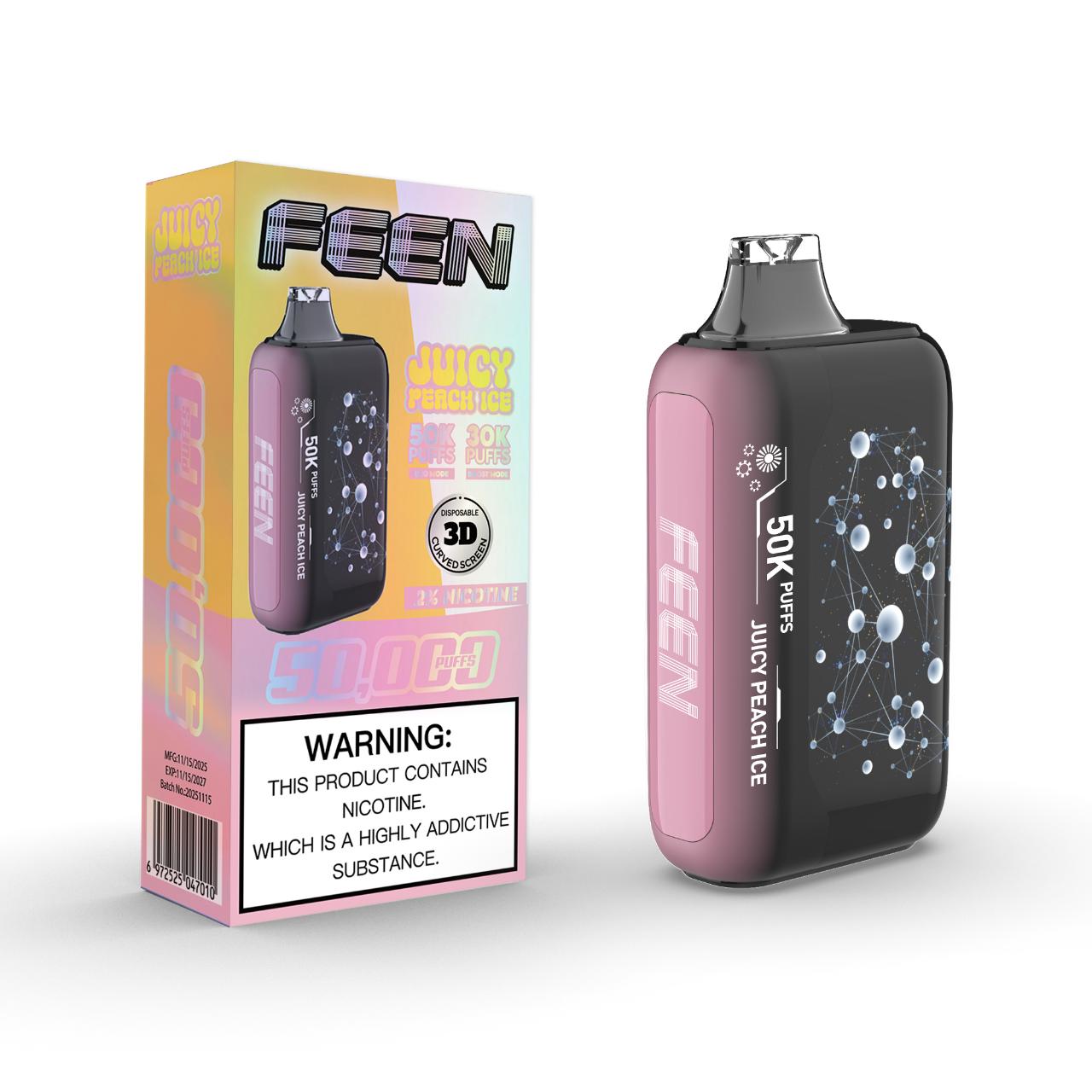 Feen 2% 50K Puff Disposable Juicy peach ice Feen 2% 50K Puff Disposable Juicy peach ice