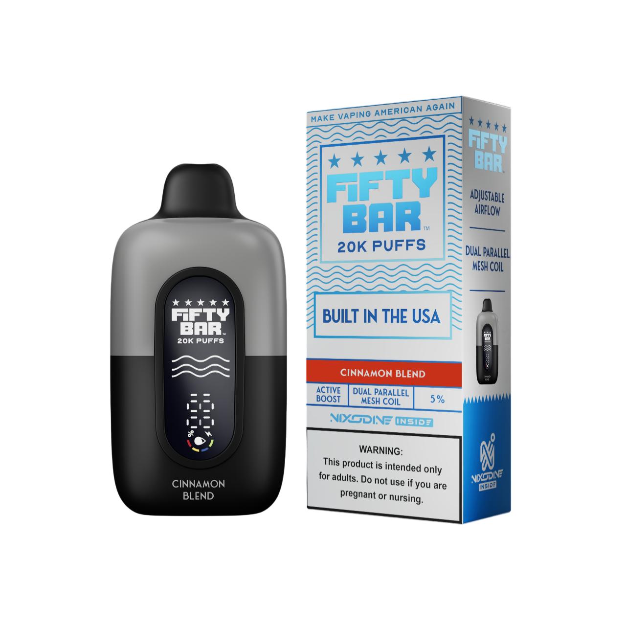 Fifty Bar Nixodine V2 20000 Puff Disposable Cinnamon Blend Fifty Bar Nixodine V2 20000 Puff Disposable Cinnamon Blend