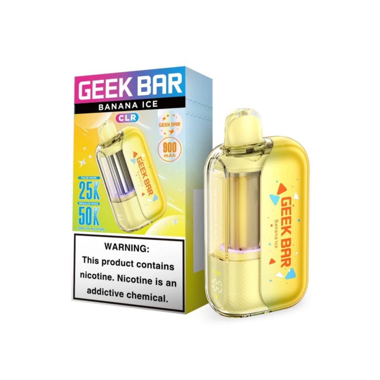 Geek Bar CLR 50K Puff Disposable Banana Ice Geek Bar CLR 50K Puff Disposable Banana Ice
