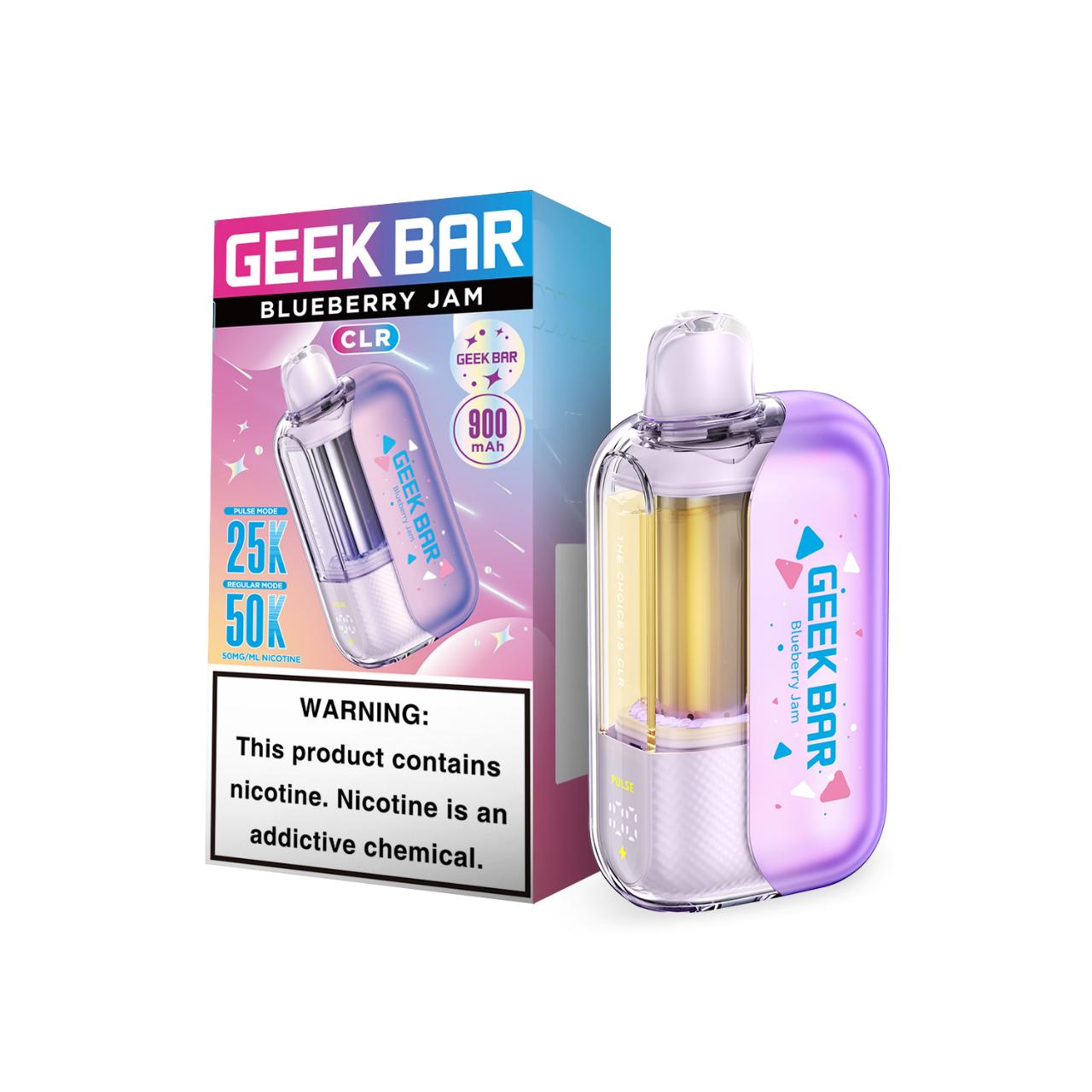 Geek Bar CLR 50K Puff Disposable Blueberry Jam Geek Bar CLR 50K Puff Disposable Blueberry Jam