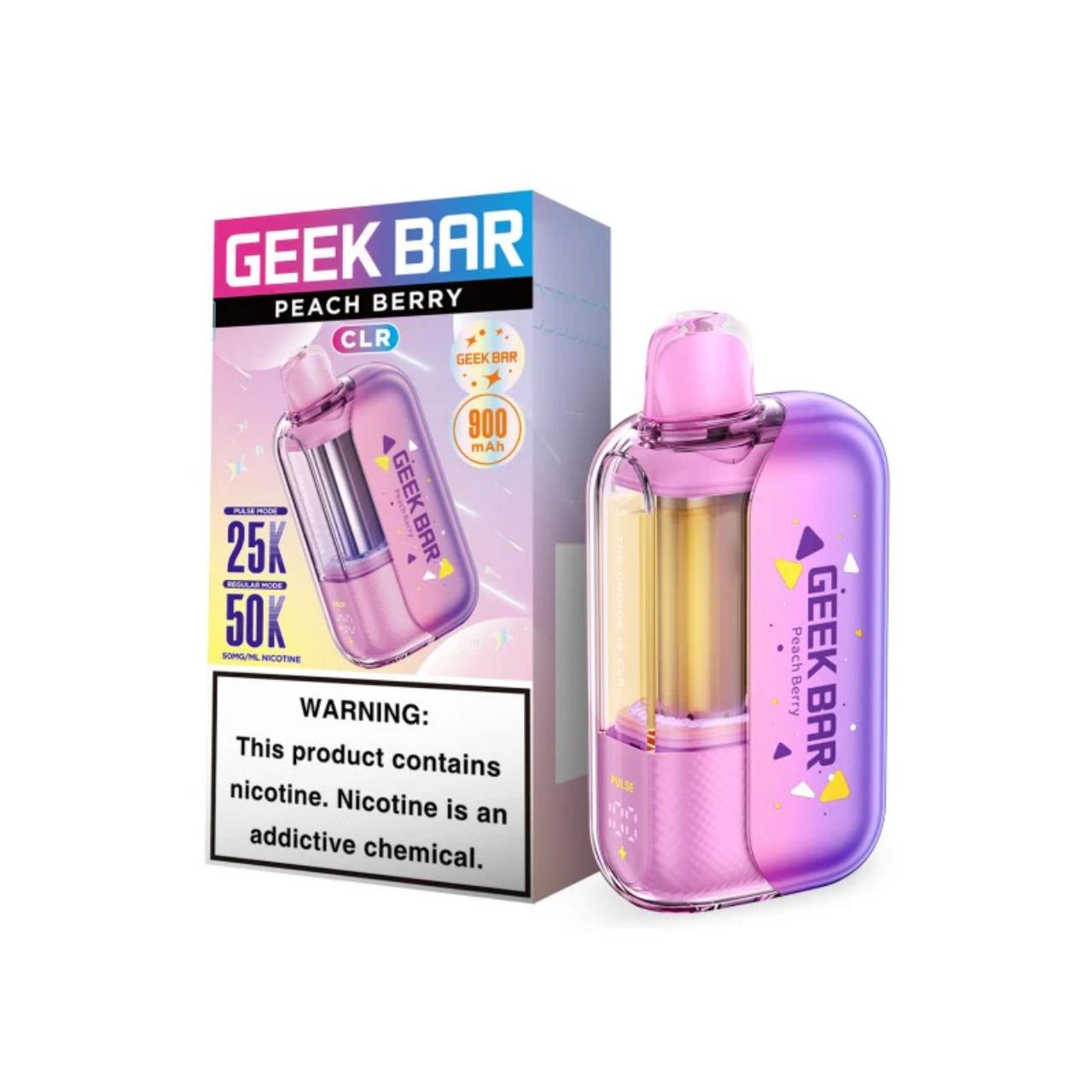 Geek Bar CLR 50K Puff Disposable Peach Berry Geek Bar CLR 50K Puff Disposable Peach Berry