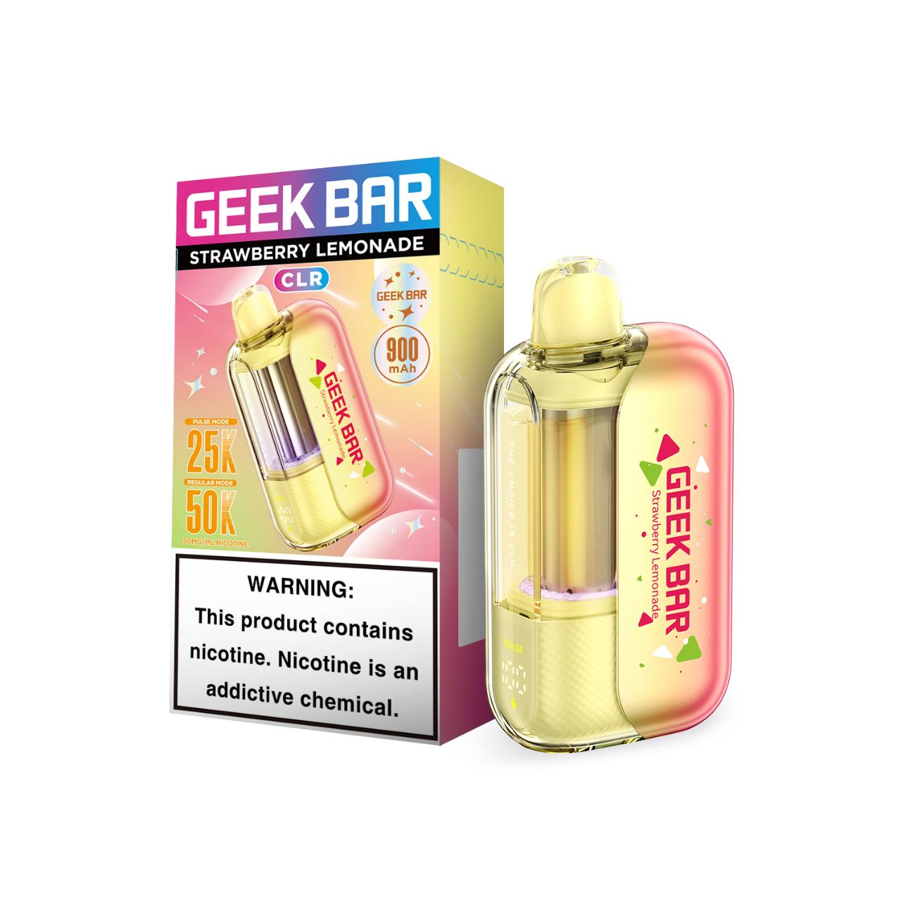 Geek Bar CLR 50K Puff Disposable Strawberry Lemonade Geek Bar CLR 50K Puff Disposable Strawberry Lemonade