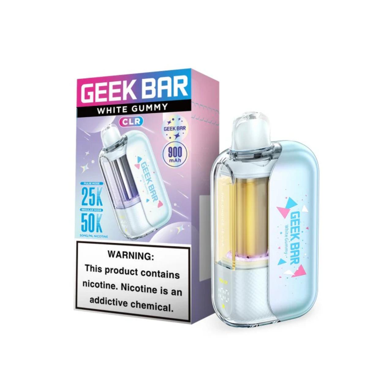 Geek Bar CLR 50K Puff Disposable White Gummy Geek Bar CLR 50K Puff Disposable White Gummy