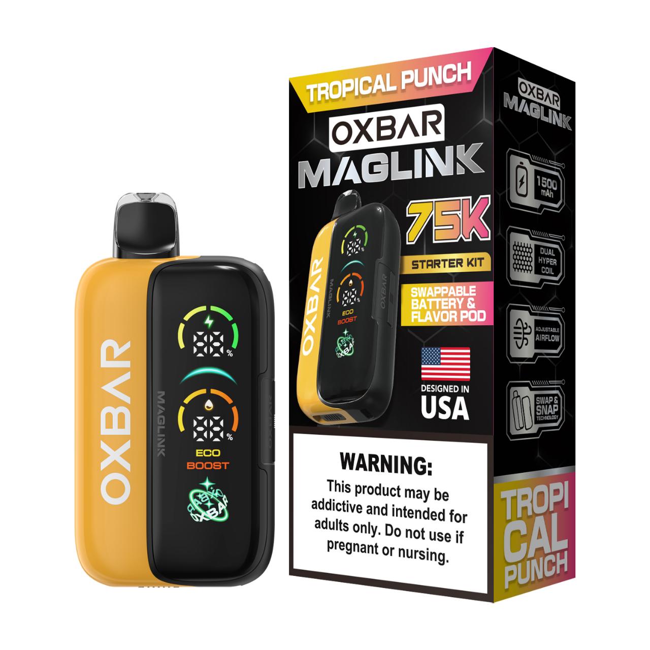 Oxbar Maglink Nixodine Kit 75K Puff Disposable Tropical Punch Oxbar Maglink Nixodine Kit 75K Puff Disposable Tropical Punch