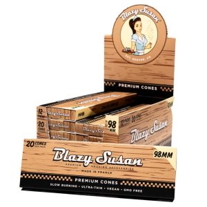BLAZY SUSAN 98MM CONES UNBLEACHED - 12PK - 20CT