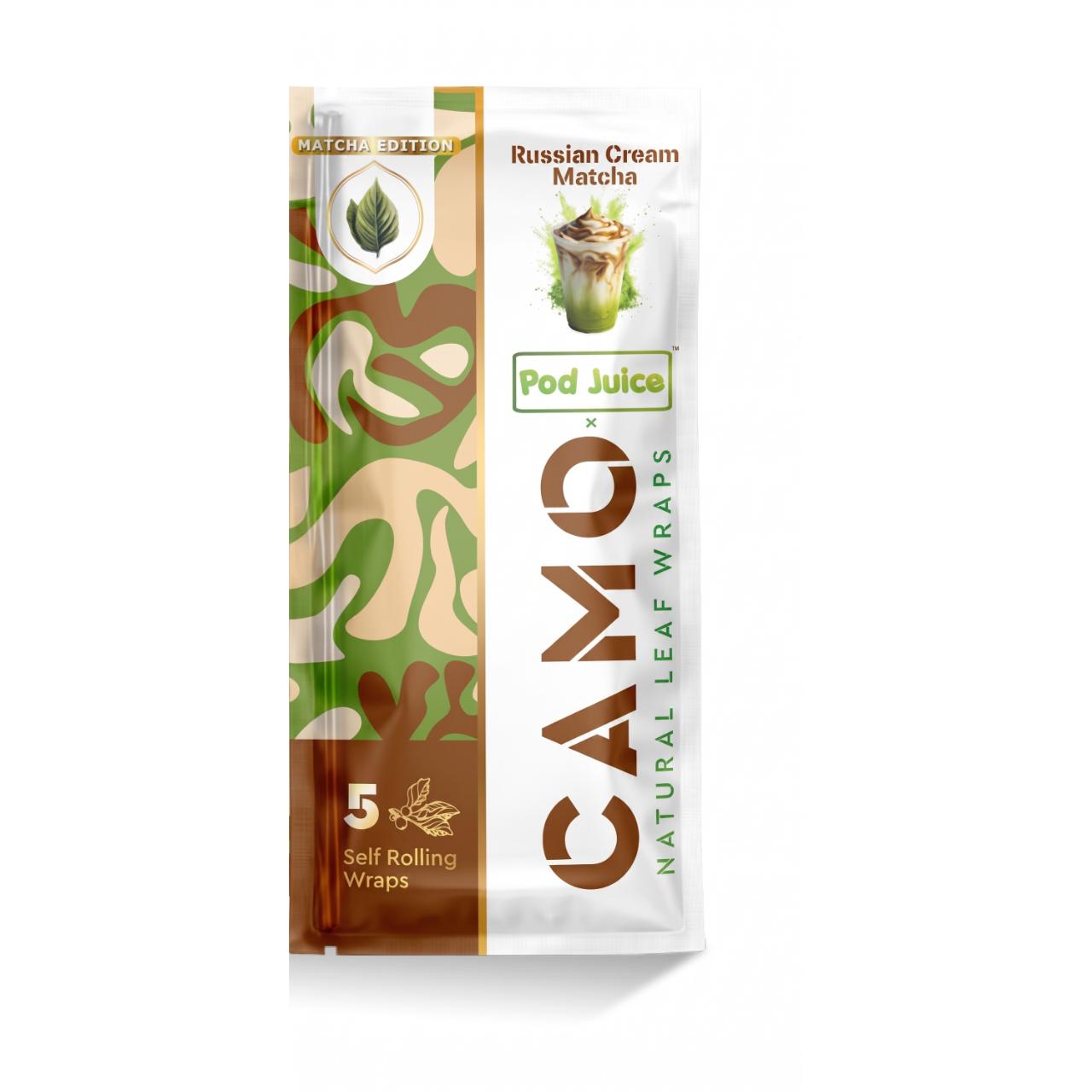 Camo X Pod Wraps Classic 1PK- 5ct Matcha Edition Russian Cream