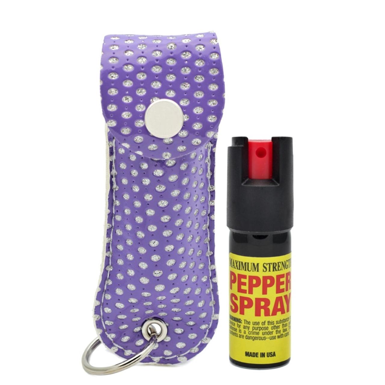 Cheetah Pepper Spray-Purple Bling