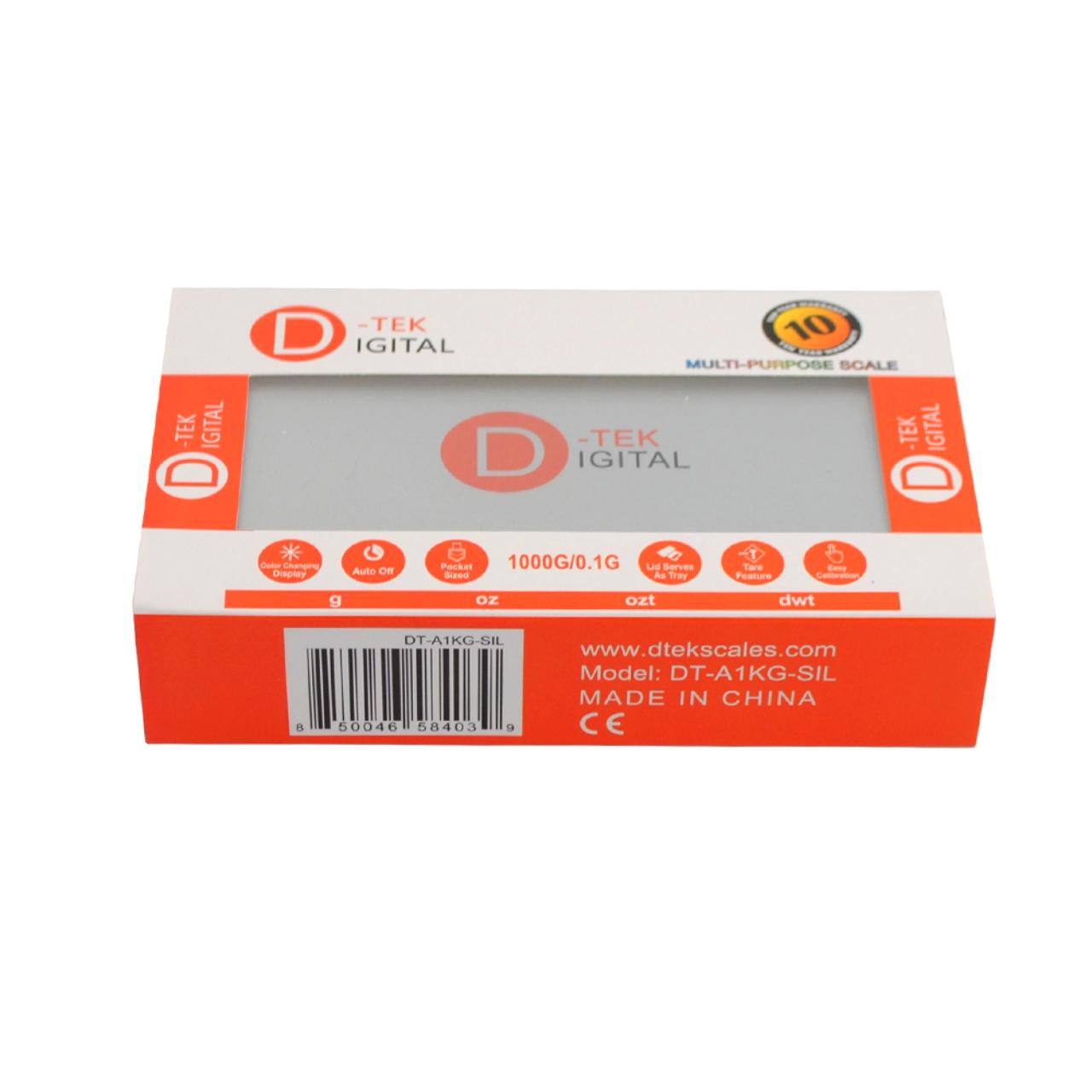 D-TEK DIGITAL SCALE 1000G-0.1G -SILVER - DT-A1KG D-TEK DIGITAL SCALE 1000G-0.1G -SILVER - DT-A1KG