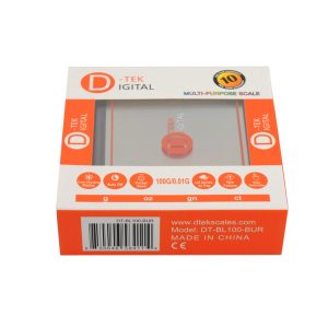 D-TEK DIGITAL SCALE - 100G 0.01G - BURGUNDY-DT-BL100 Open