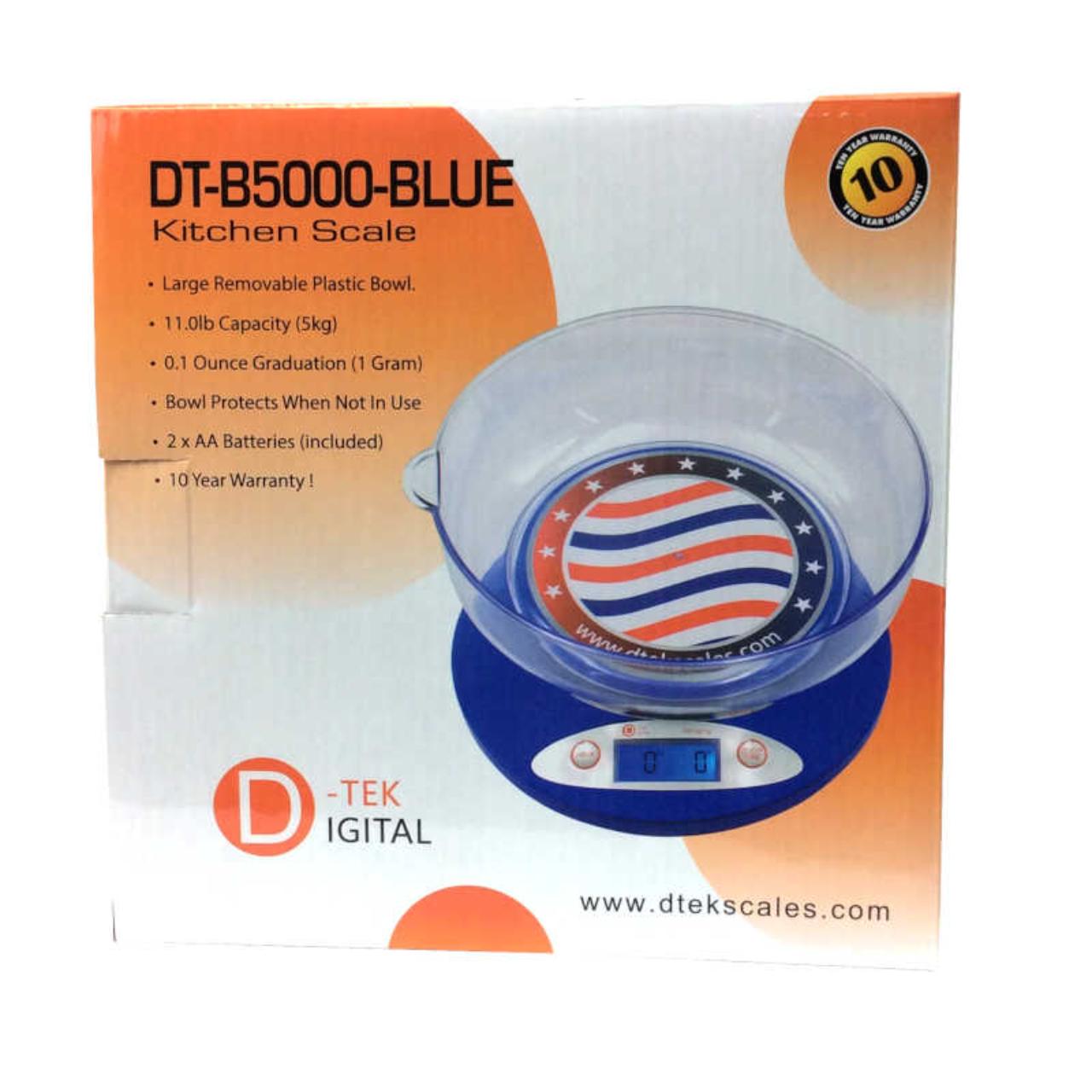D-TEK DIGITAL SCALE - 5000G 0.1G BLUE- DT-B5000 D-TEK DIGITAL SCALE - 5000G 0.1G BLUE- DT-B5000