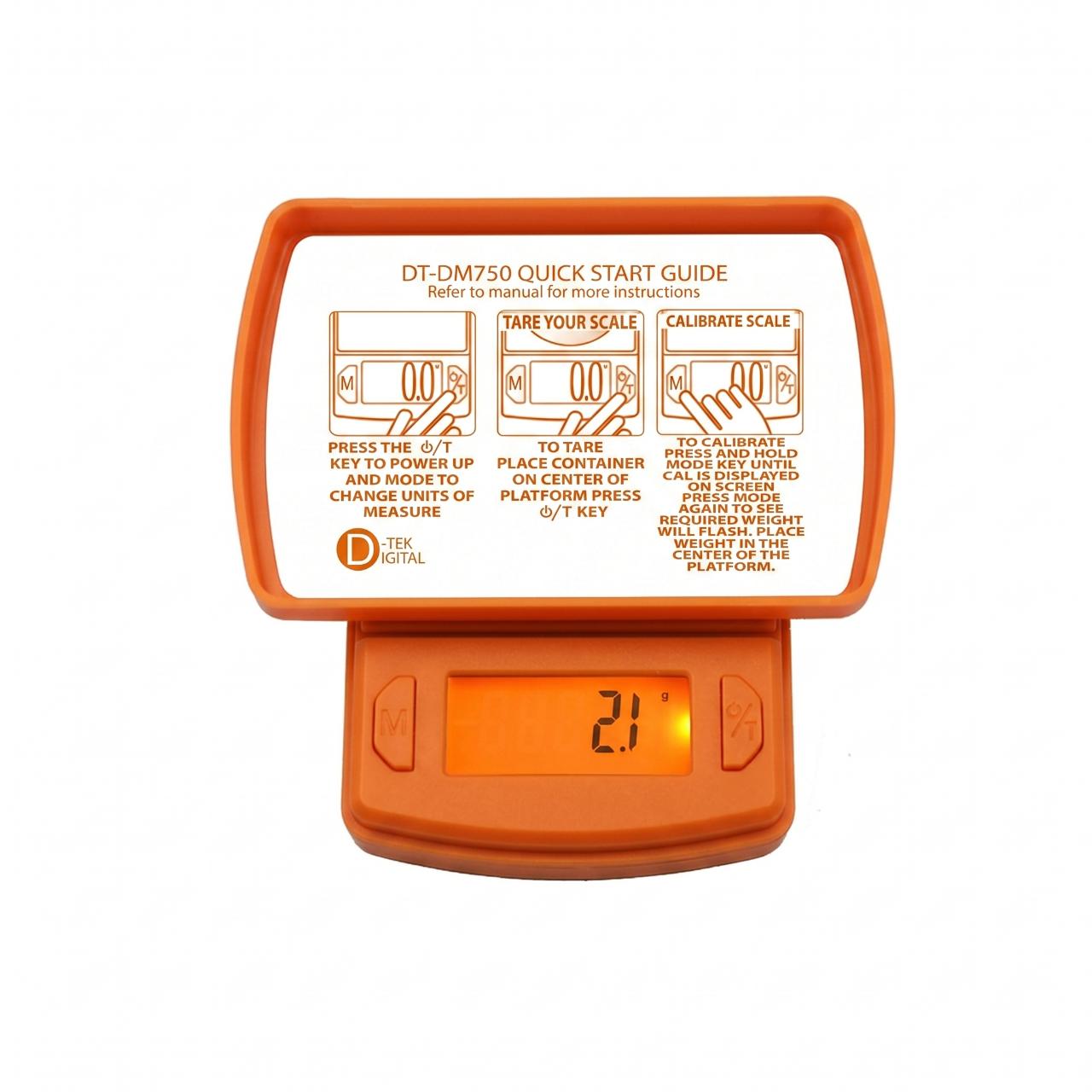 D-TEK DIGITAL SCALE - 750G ORANGE