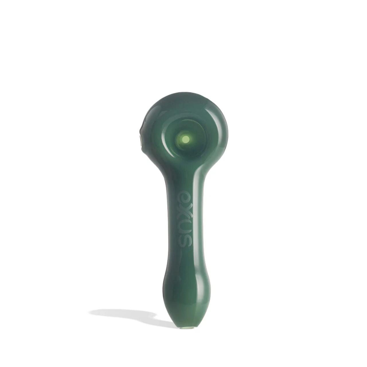 EXXUS CAVE - GLASS - HAND PIPE CLEAR GREEN EXXUS CAVE - GLASS - HAND PIPE CLEAR GREEN