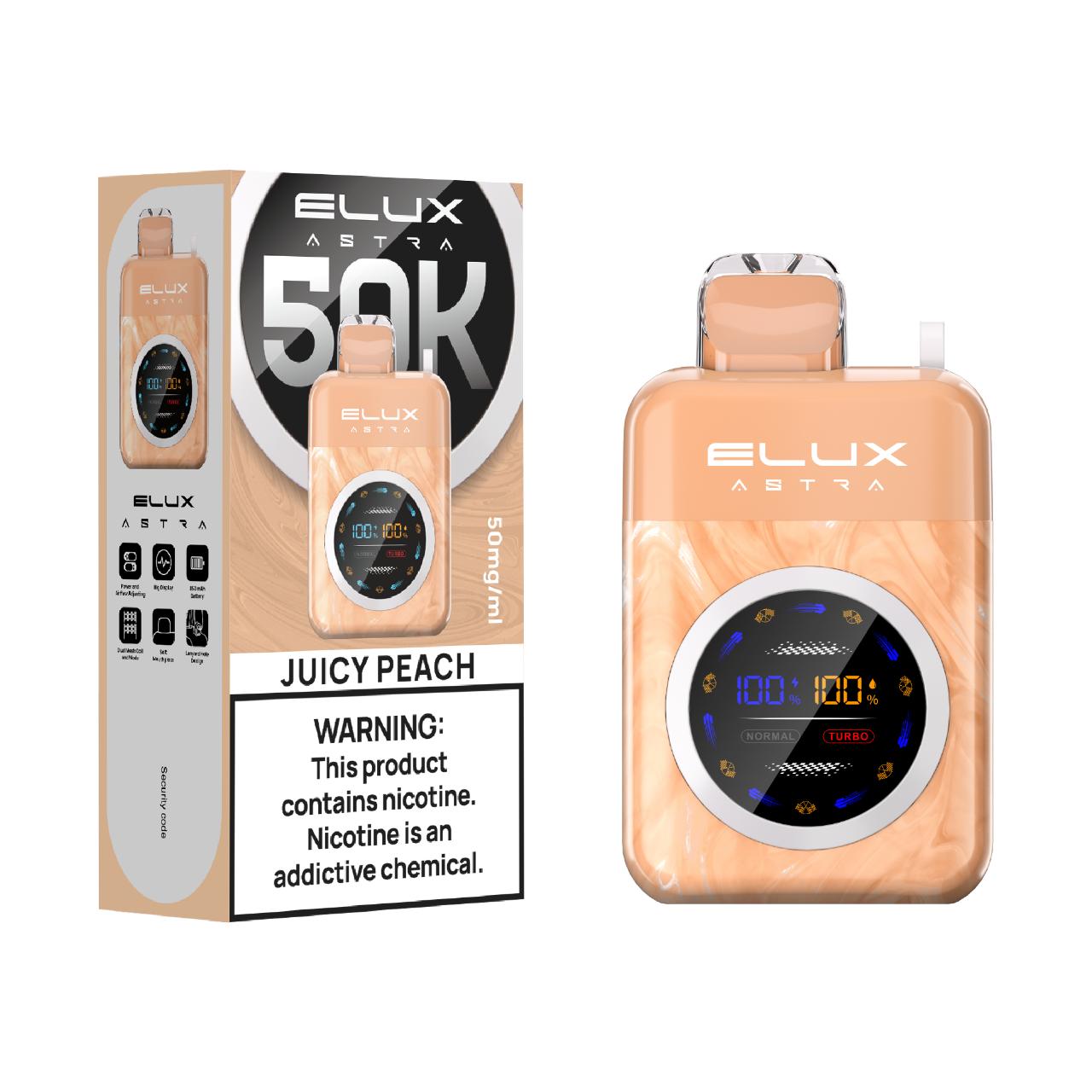Elux Astra 50K Puff Disposable Juicy Peach Elux Astra 50K Puff Disposable Juicy Peach
