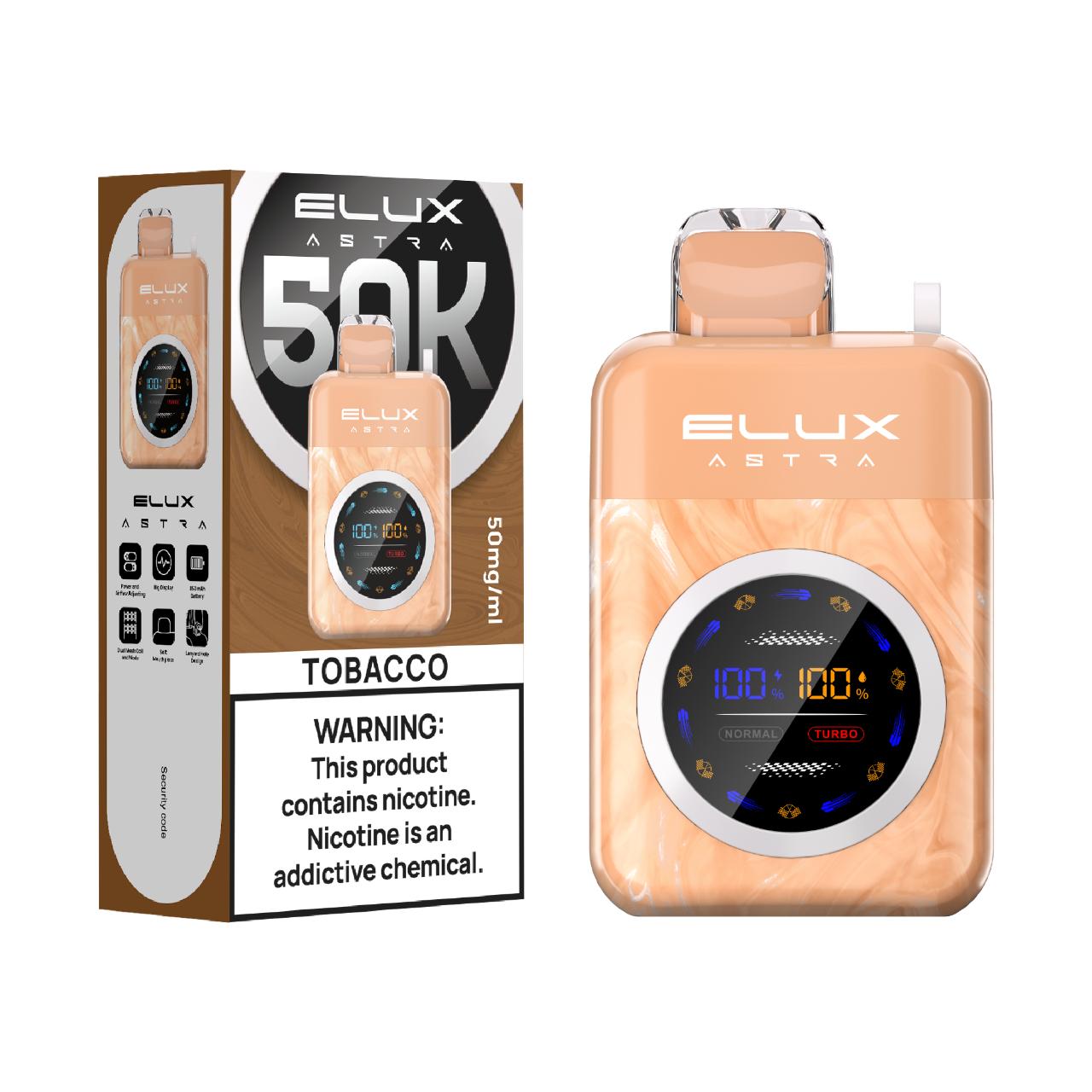 Elux Astra 50K Puff Disposable Tobacco Elux Astra 50K Puff Disposable Tobacco