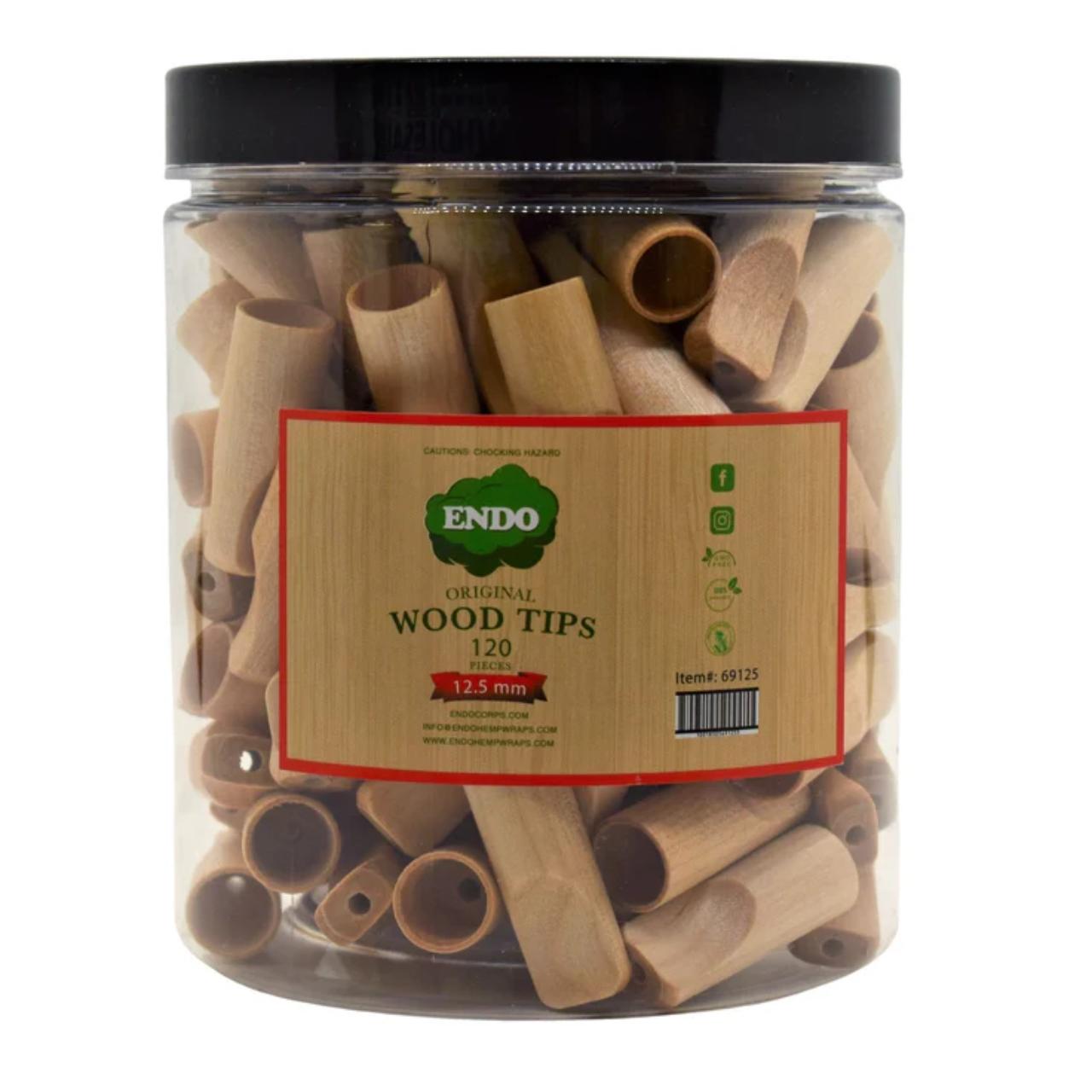 Endo Wood Tips Jar 120CT-12.5MM Endo Wood Tips Jar 120CT-12.5MM