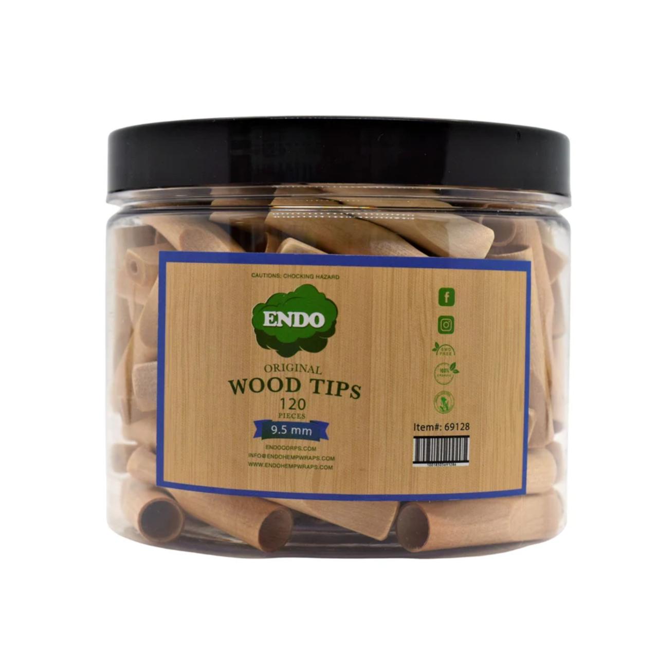 Endo Wood Tips Jar 120CT-9.5MM Endo Wood Tips Jar 120CT-9.5MM