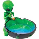FUJIMA ASHTRAY GREEN ALIEN - LT180