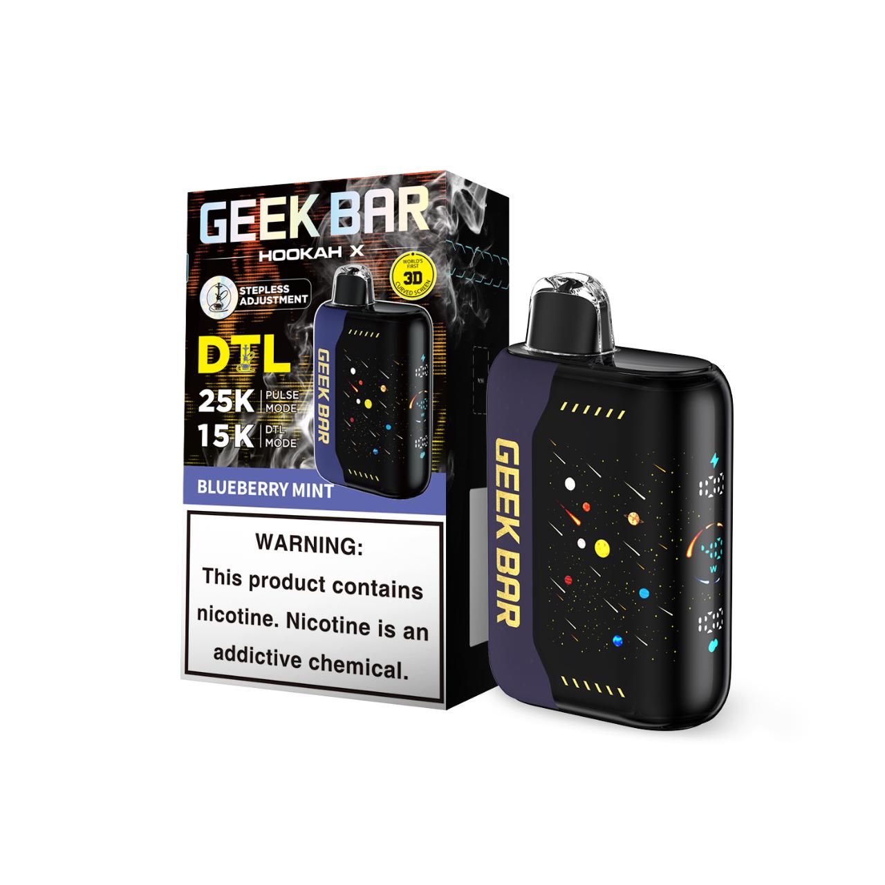 Geek Bar Hookah X 25K Puff Disposable-Blueberry Mint Geek Bar Hookah X 25K Puff Disposable-Blueberry Mint