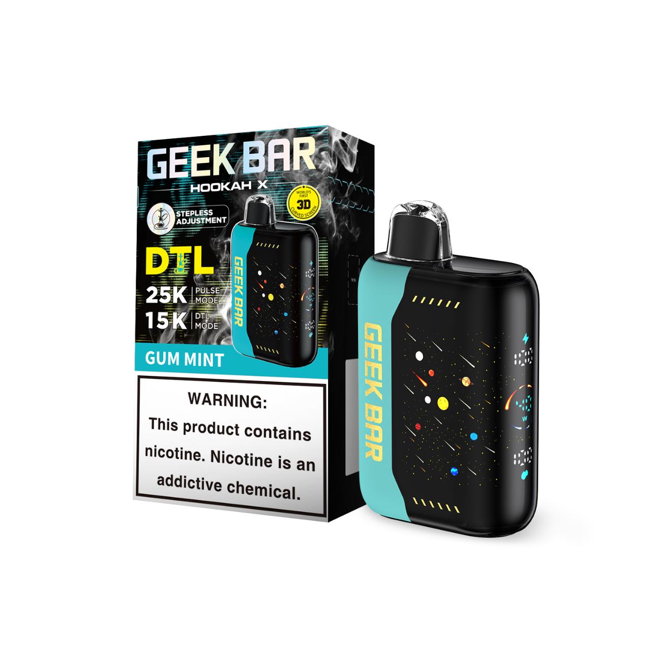 Geek Bar Hookah X 25K Puff Disposable-Gum Mint Geek Bar Hookah X 25K Puff Disposable-Gum Mint