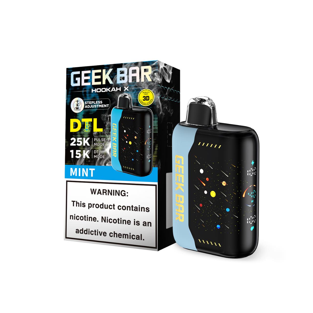 Geek Bar Hookah X 25K Puff Disposable-Mint Geek Bar Hookah X 25K Puff Disposable-Mint