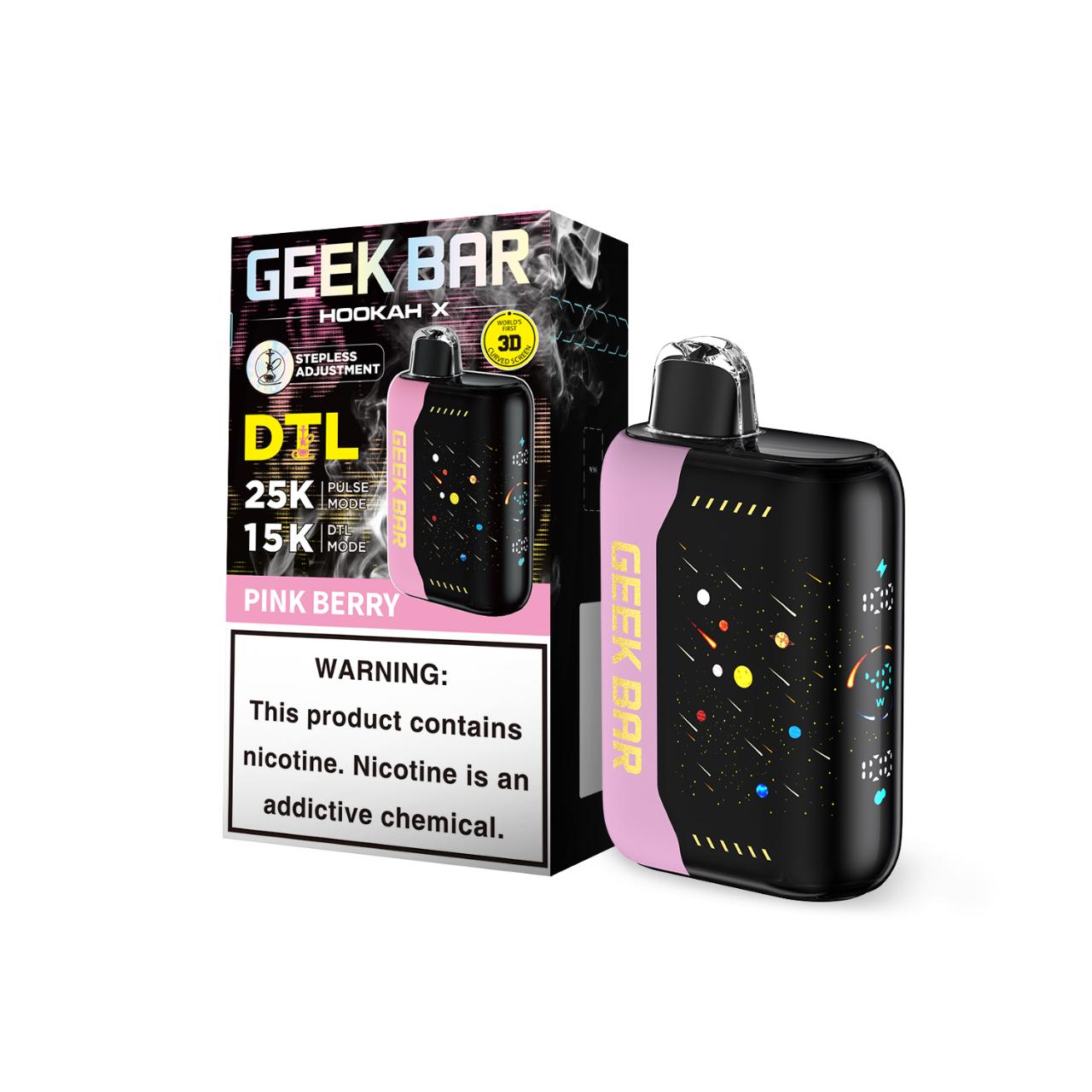 Geek Bar Hookah X 25K Puff Disposable-Pink Berry Geek Bar Hookah X 25K Puff Disposable-Pink Berry