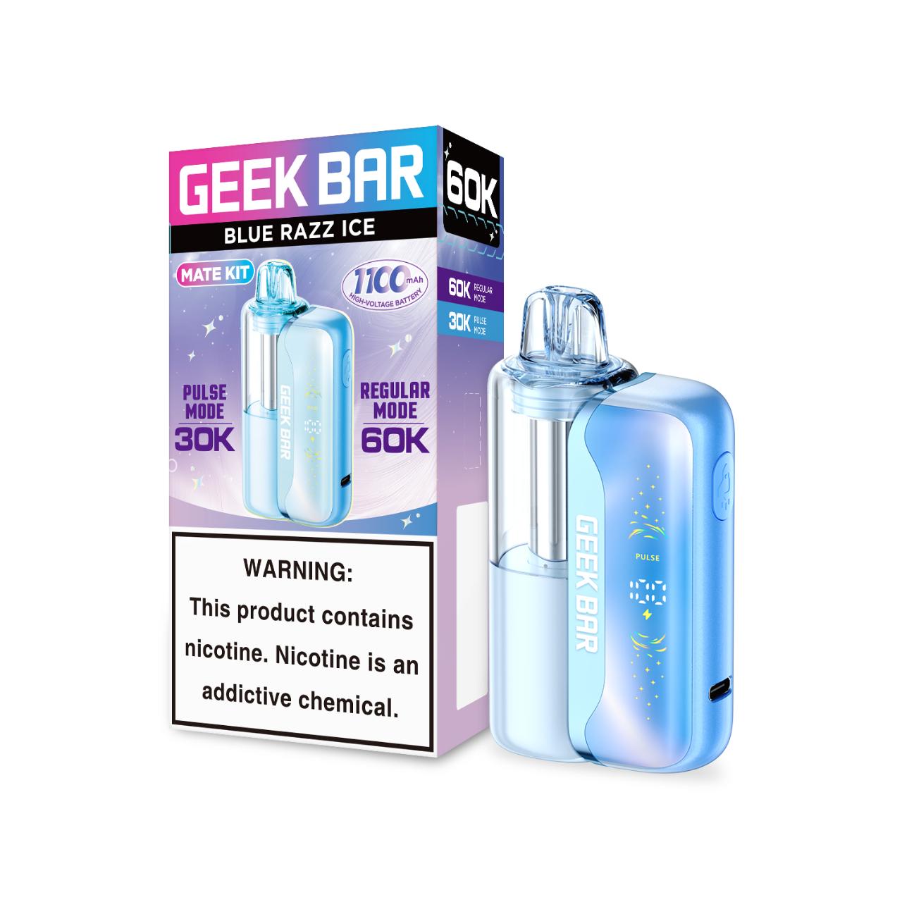 Geek Bar Mate 60K Puff Disposable-Blue Razz Ice Geek Bar Mate 60K Puff Disposable-Blue Razz Ice