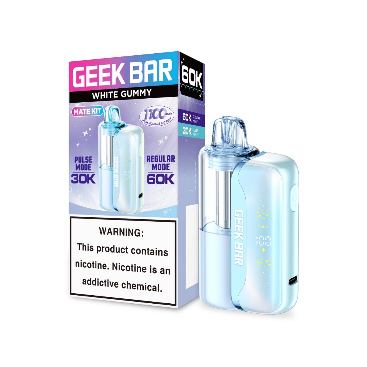 Geek Bar Mate 60K Puff Disposable-White Gummy Geek Bar Mate 60K Puff Disposable-White Gummy