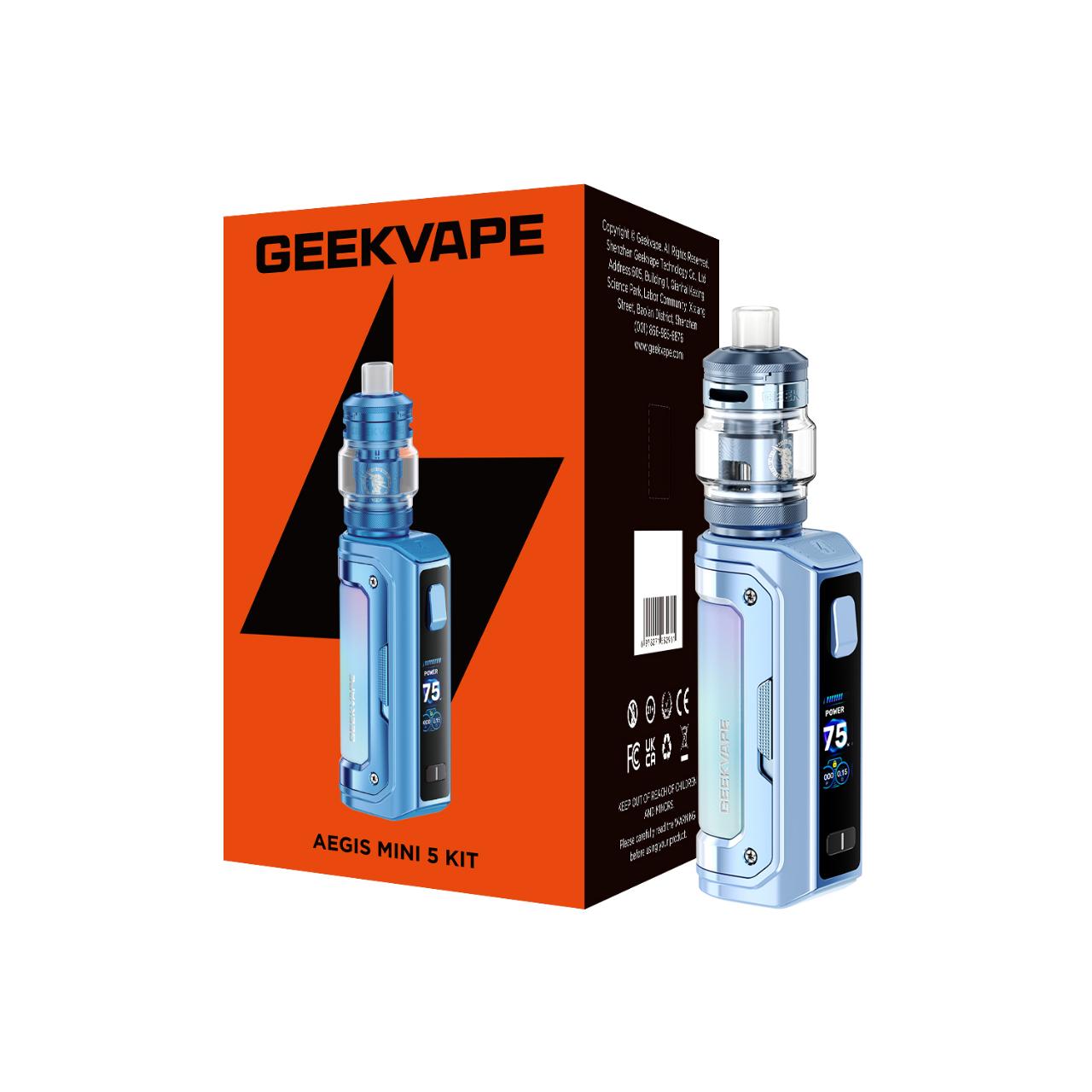 GeekVape Aegis Mini 5 Kit Aqua Blue GeekVape Aegis Mini 5 Kit Aqua Blue