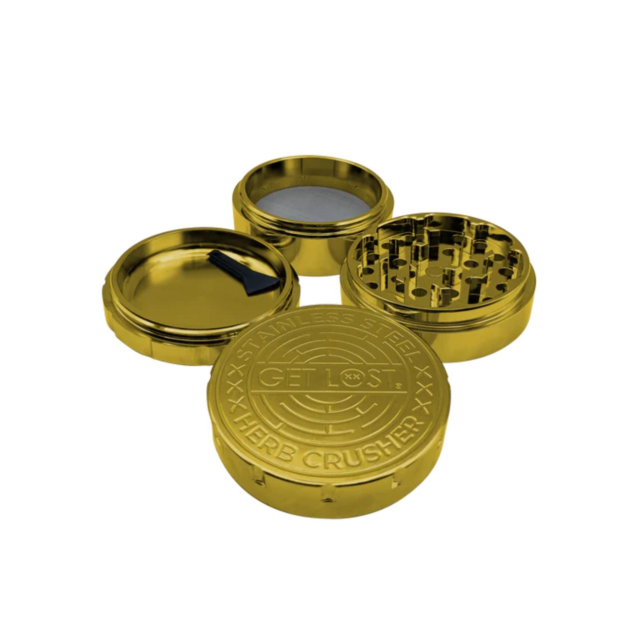 Get Lost Stainless Steel Grinder Gold