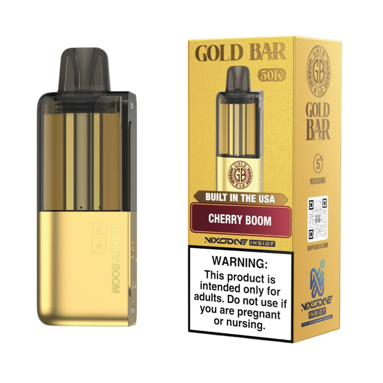 Gold Bar Max Nixodine 50K Puff Disposable Replacement Pod - 1PK Cherry Boom