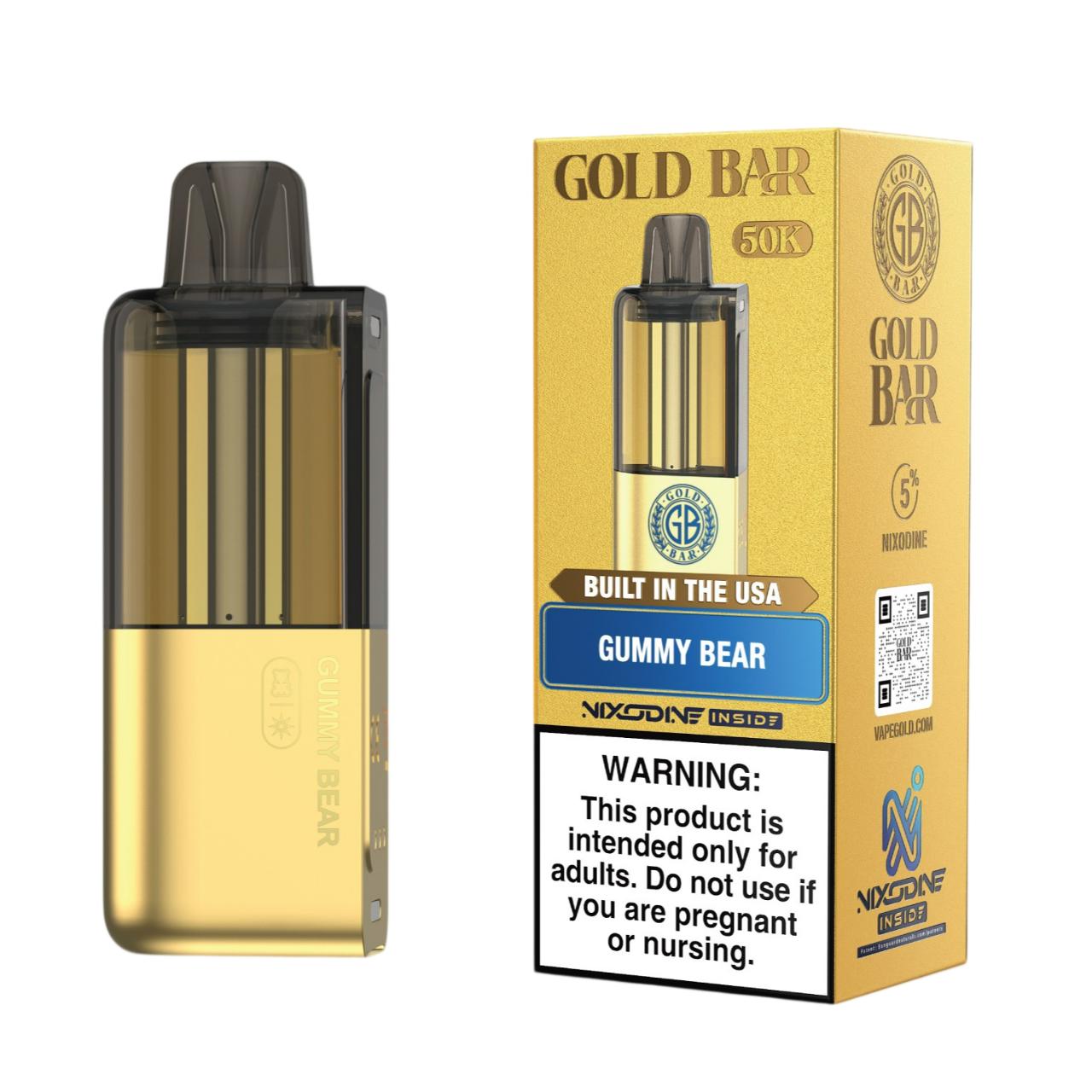 Gold Bar Max Nixodine 50K Puff Disposable Replacement Pod - 1PK Gummy Bear