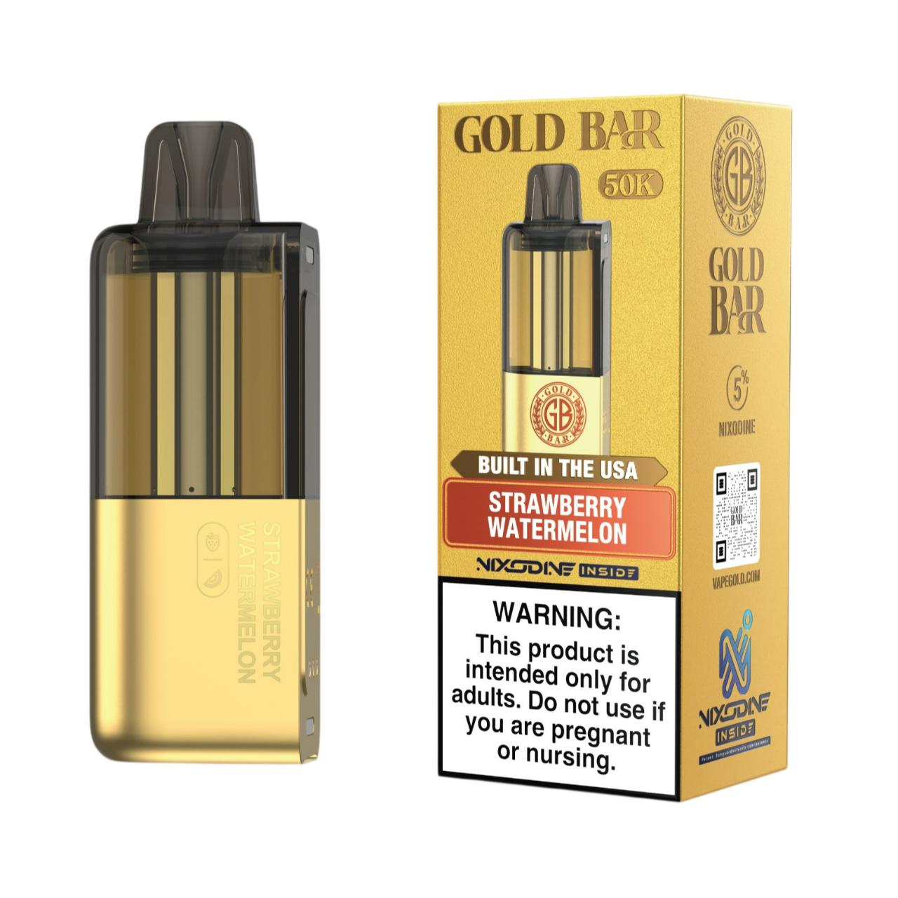 Gold Bar Max Nixodine 50K Puff Disposable Replacement Pod - 1PK Strawberry Watermelon